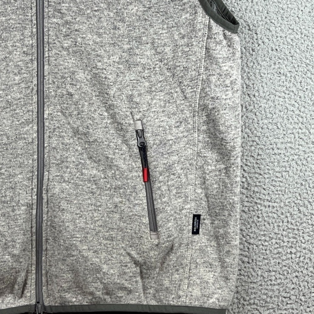 Holebrook Sweden Vest Men's XXL Heather Grey Wool Blend Full Zip Zipped Pockets - Picture 3 of 14